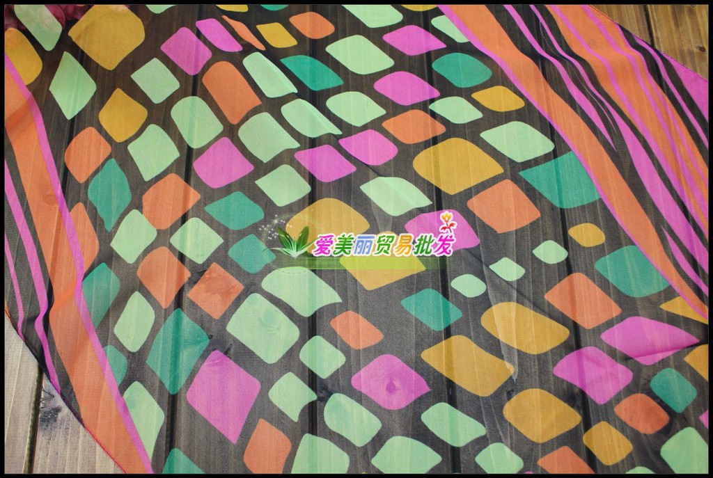 2013春秋新款 新款乔其丝巾方块围巾丝巾批发