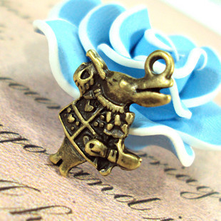 【DIY饰品配件11*17MM合金少女练舞裙(古青