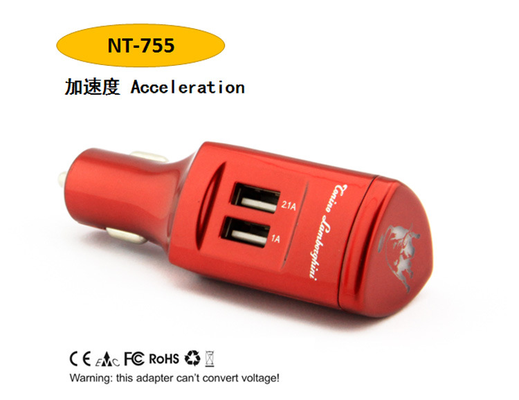 双USB充电 可达2.1A 适配5V汽车 mini车载充电器 迷你车充 全球通用 厂家直销主营 产品细节展示及实物展示NT-750