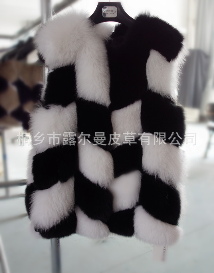<em>新款</em>热卖奢华<em>狐狸毛</em>皮草<em>马甲</em>外套批发皮草背心