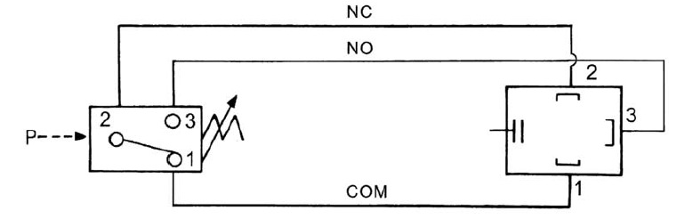 jcd系列压力继电器的压力与压力开关接点之关系图