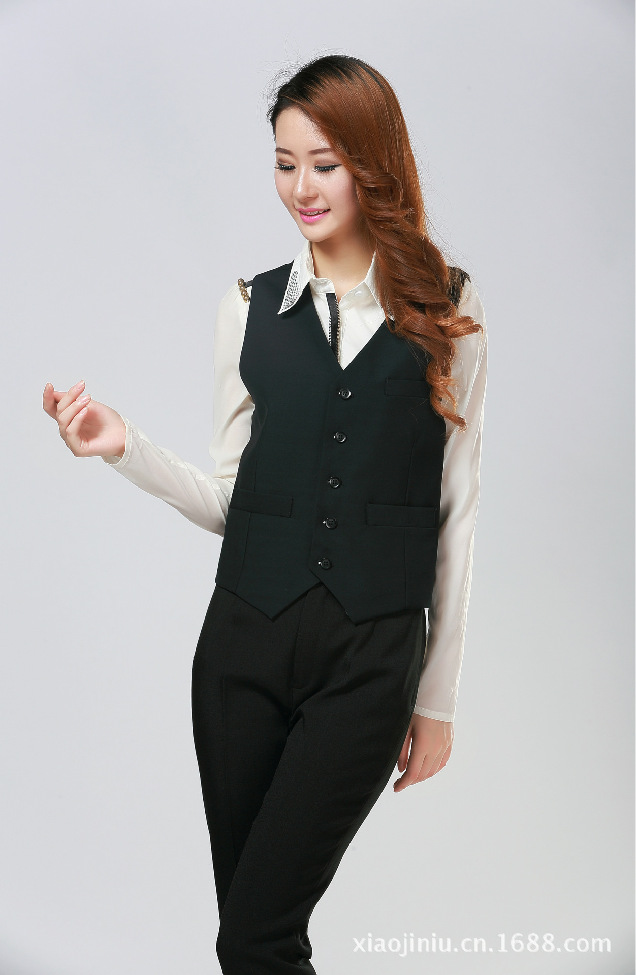 【2013<em>秋款</em>新款OL职业装女装<em>马甲</em> 韩版时尚女