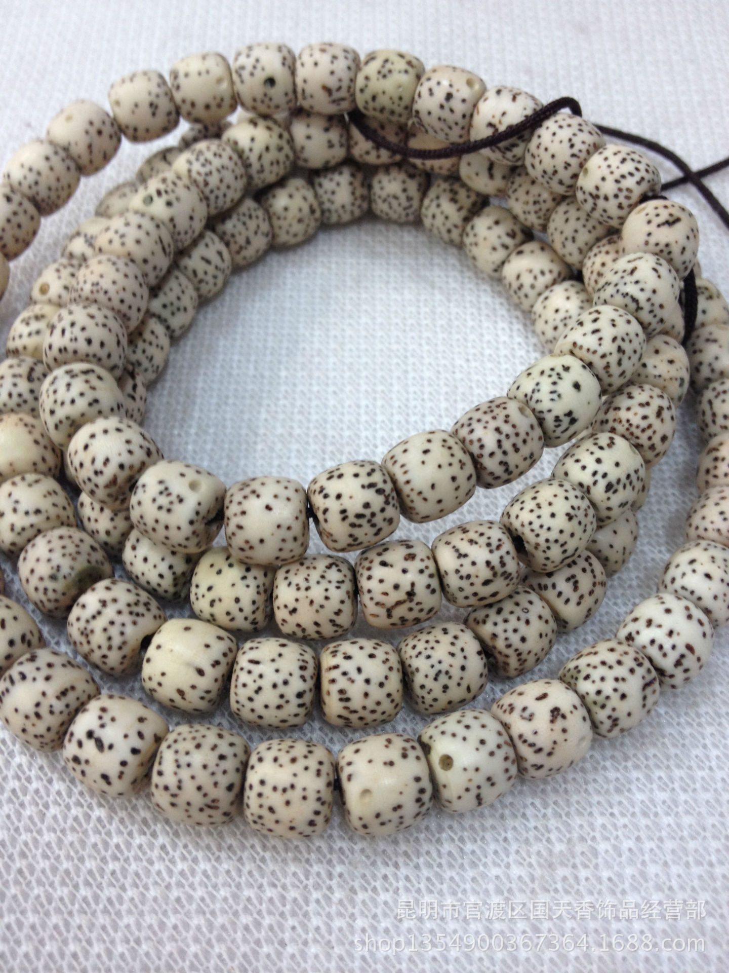 批发天然干磨 高密桶珠星月菩提子7*8mm 佛珠