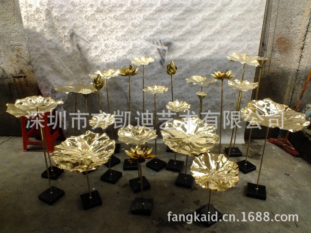 迪】不锈钢荷叶荷花 铁艺荷叶荷花 适合室内外