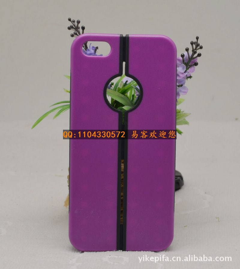 特卖 苹果5G双色对折手机壳 IPHONE5支架多