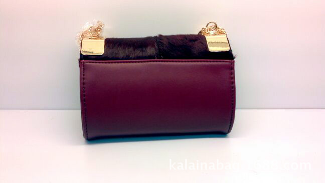 馬毛單肩包 時尚個性金屬片翻蓋鏈條女包