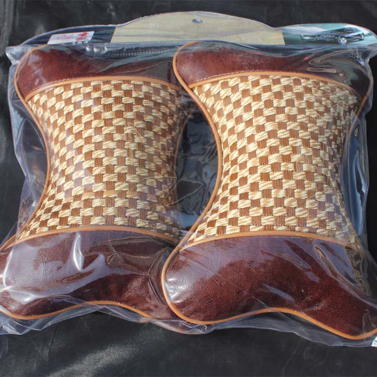 藤编头枕,汽车头枕,保健枕,精品袋装,汽车商务礼品对装44-2C960
