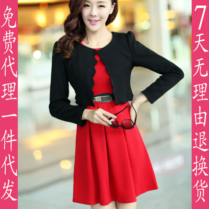 童装 夏季童裙 女童点点吊带裙+小披肩 爆款套