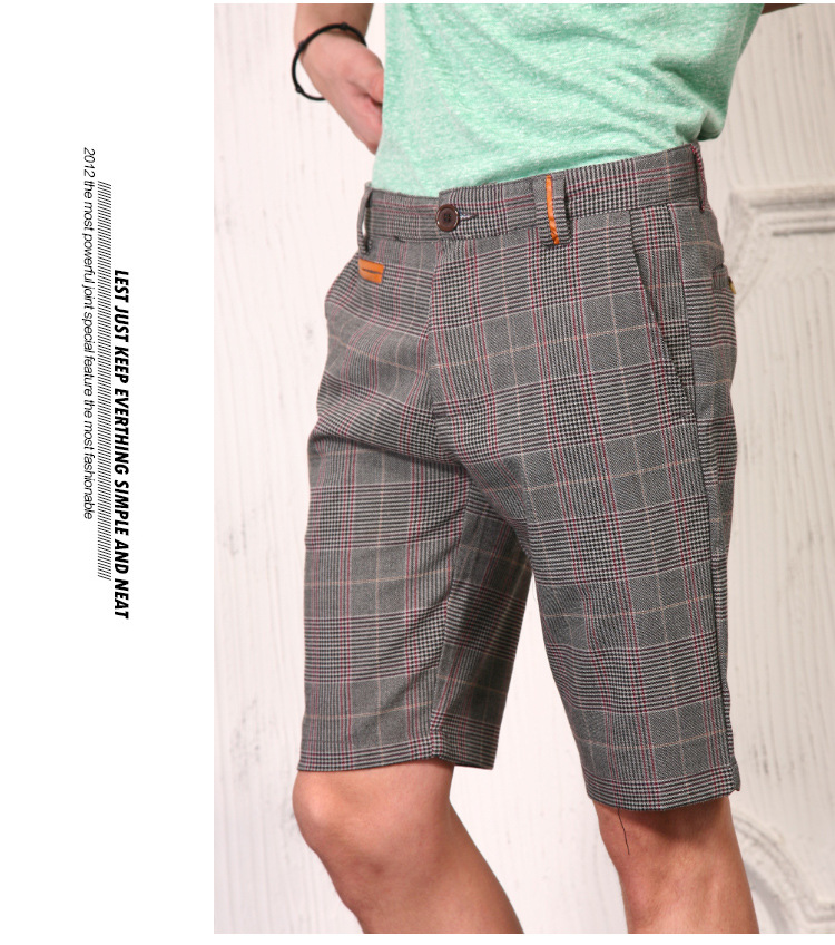 【Nikkanfu时尚休闲水洗商务休闲<em>格子</em>控直筒男