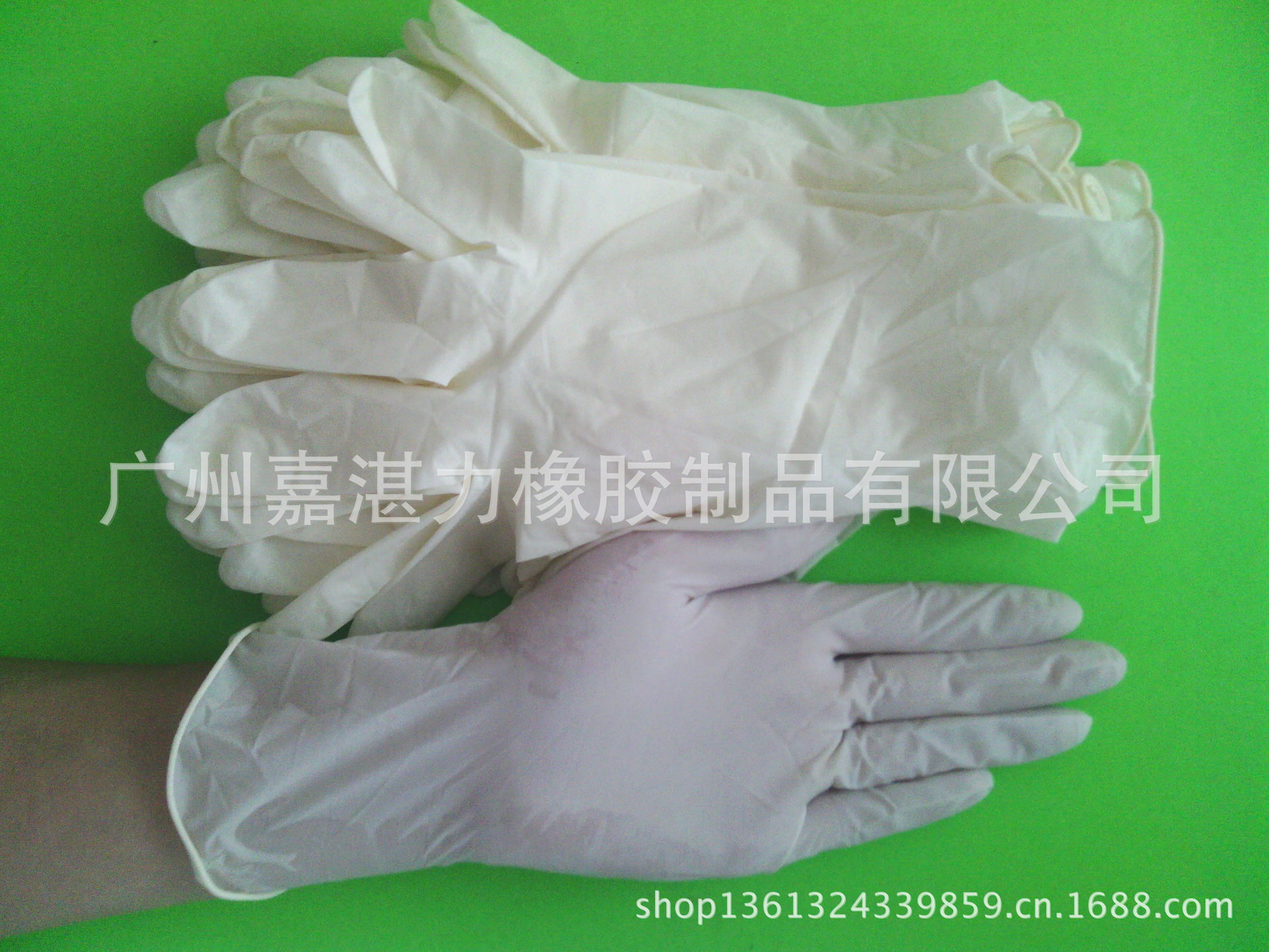 9寸有粉乳胶手套 (13)