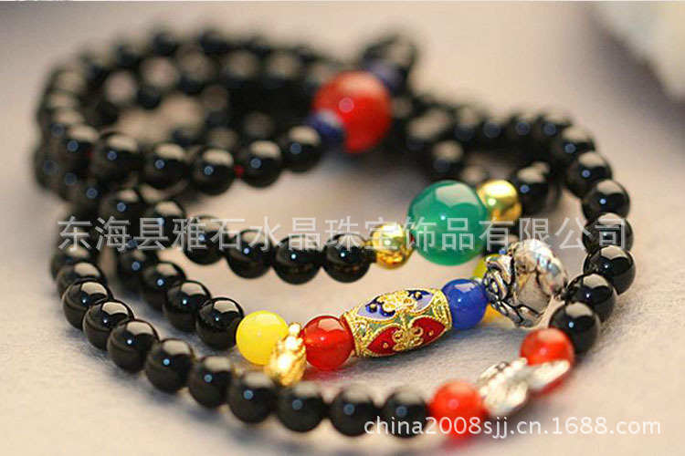 0000000020手工饰品天然玛瑙正品泰国佛牌多层手链