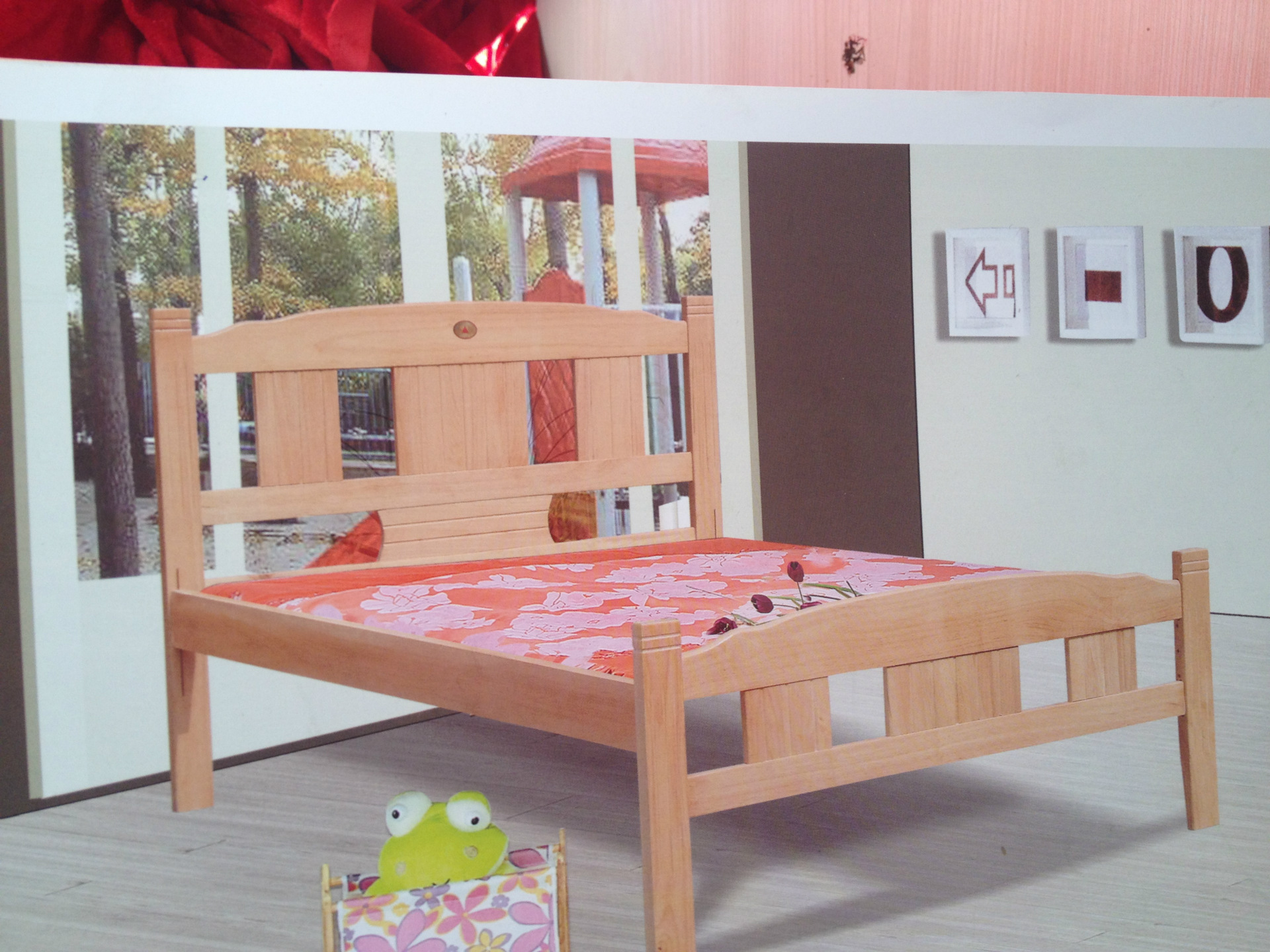 【实木床 橡木床 单人床 儿童床1米1.2米1.5米