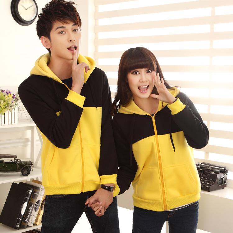2013秋冬装<em>新款</em>情侣装带帽外套韩版<em>开衫</em>情侣
