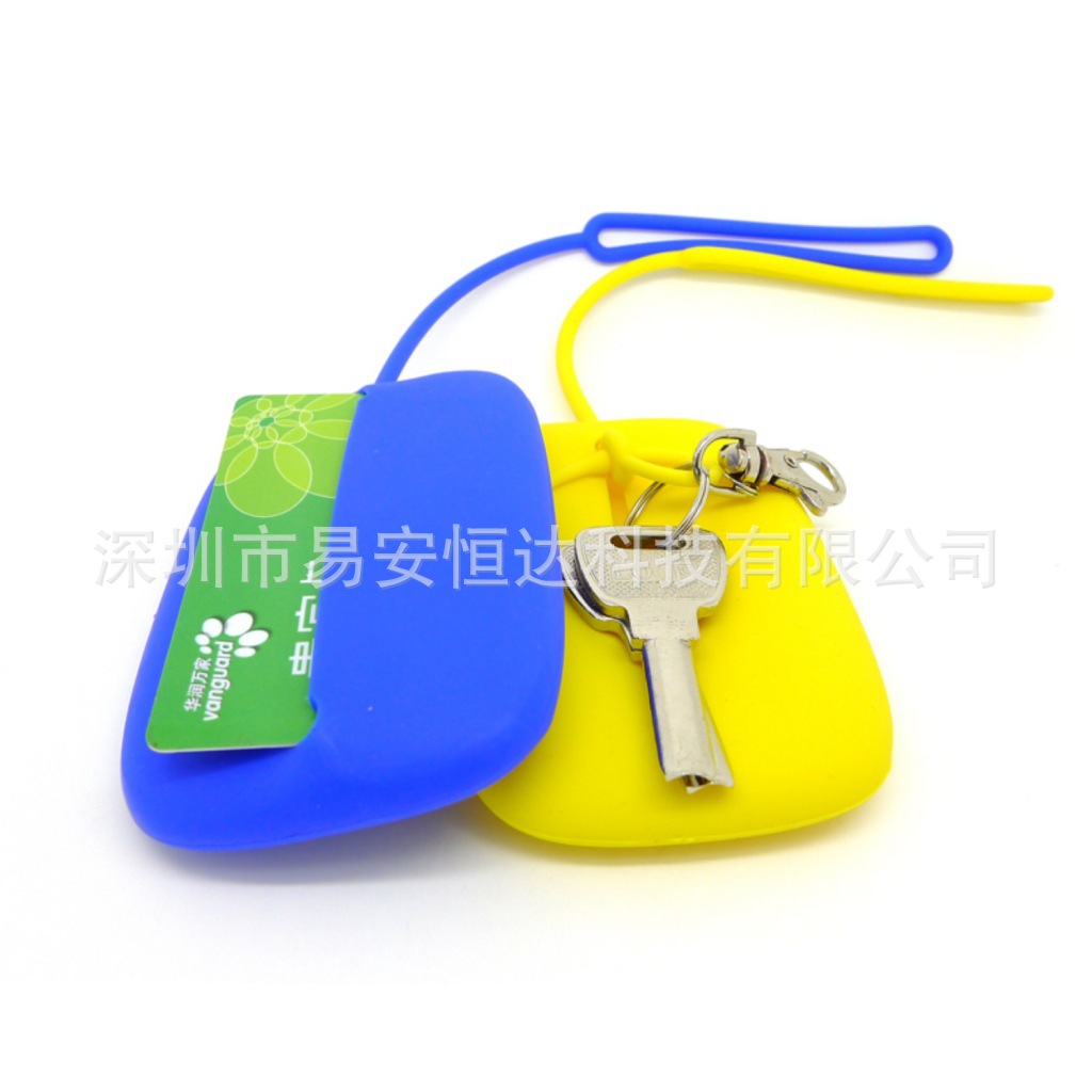 新款矽膠卡包 鑰匙包 果凍色矽膠包 (3)