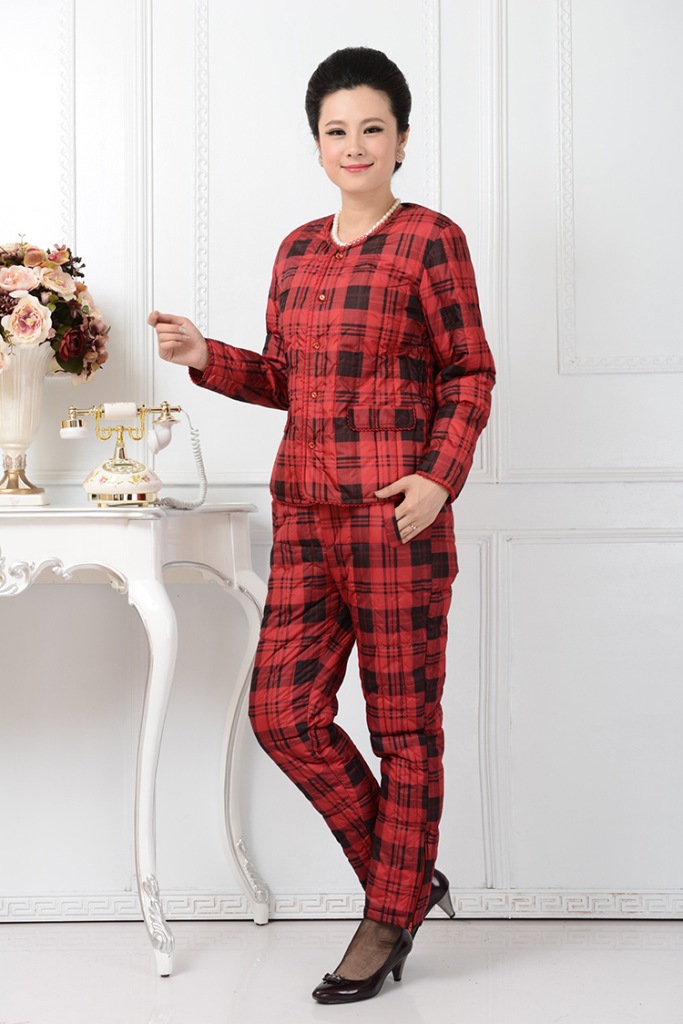 采购<em>女式</em>休闲套装-2014新款<em>中老年女式棉衣</em>棉