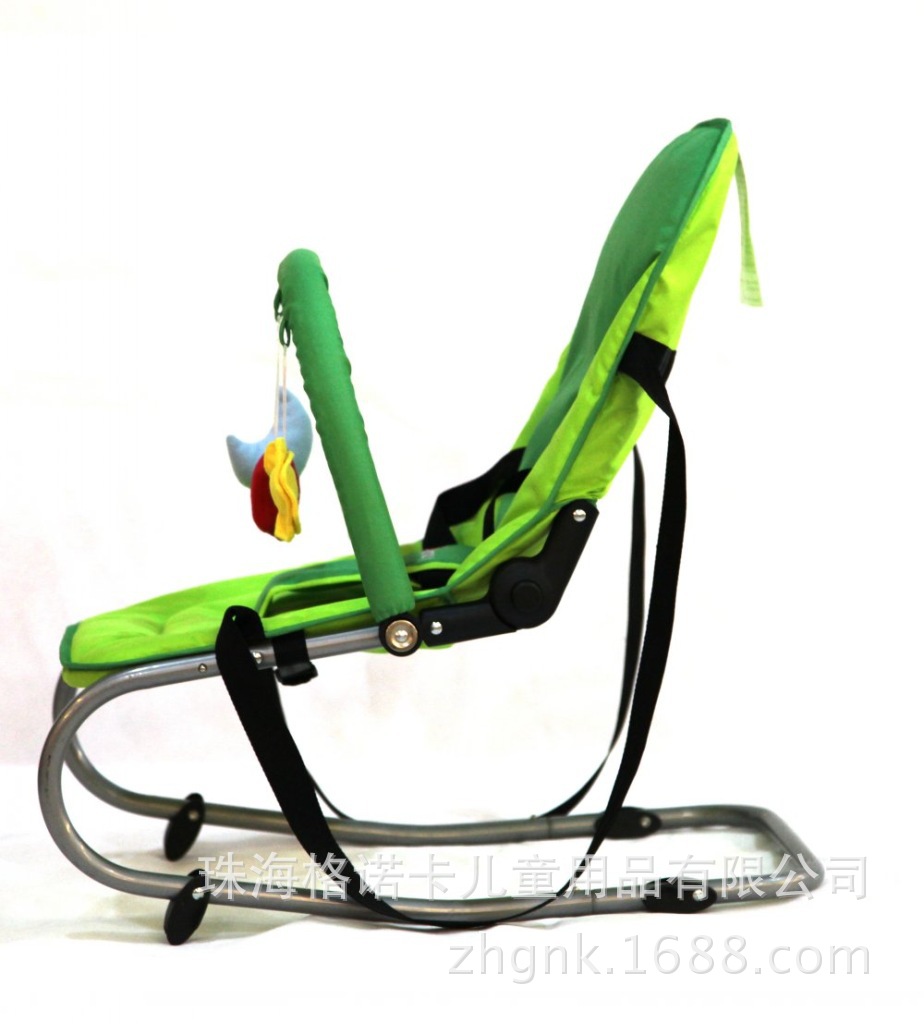 【可折叠靠背可调节婴儿摇椅橙色绿色新品特价