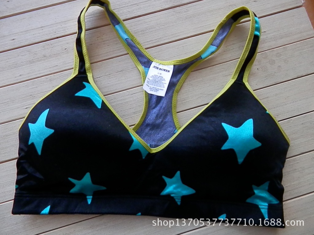 原单运动休闲内衣 跑步瑜伽一片式无<em>钢文胸</em> 运