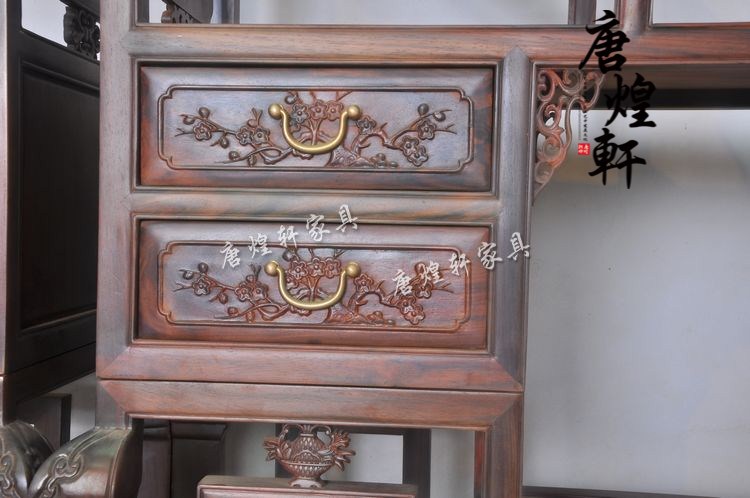 红酸枝外方内圆博古架 (6)
