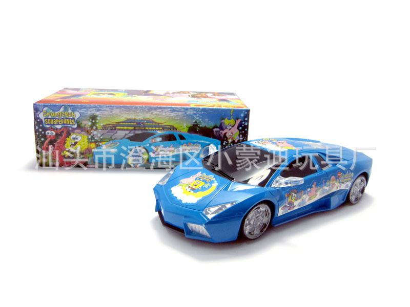 【海绵宝宝电动万向仿真兰博基尼带灯光和音乐