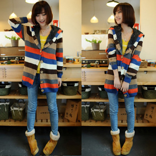 【厂家批发新款韩版时尚可爱<em>中学生</em>条纹彩条连