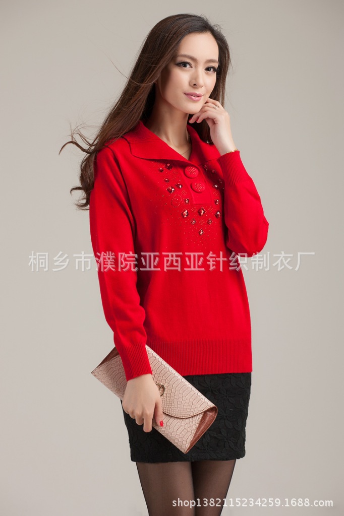 2013秋冬尊贵妈妈装新款羊毛衫