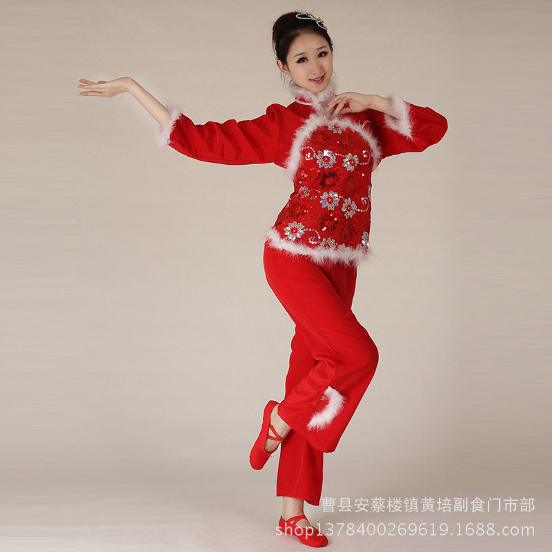 【汉族舞蹈演出服装民族服装秧歌服装秧歌演出
