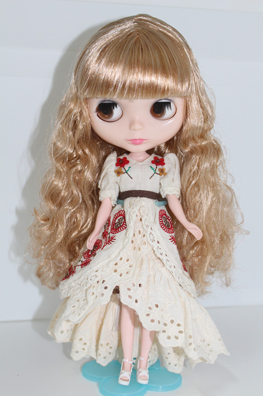 【takara blythe 小<em>布</em>娃娃 B女 <em>大头妹</em> 浅金色 裸