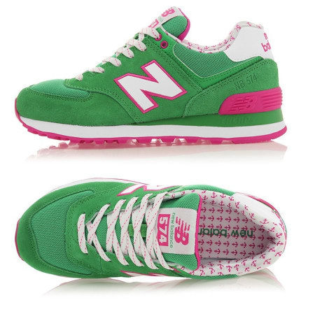 <em>女鞋</em>一件<em>代发</em>新百伦NB574帆船杨幂亮绿桃红