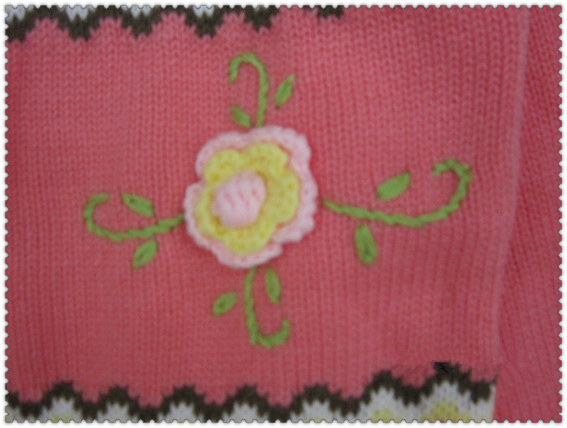 【2013年新款<em>女宝宝</em>开衫花点小熊头<em>图案</em>新生