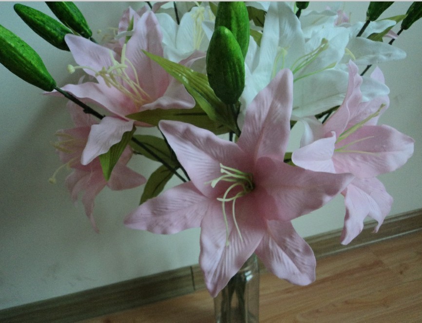 【婚庆,家居装饰,仿真花批发,江苏花厂,大百合花