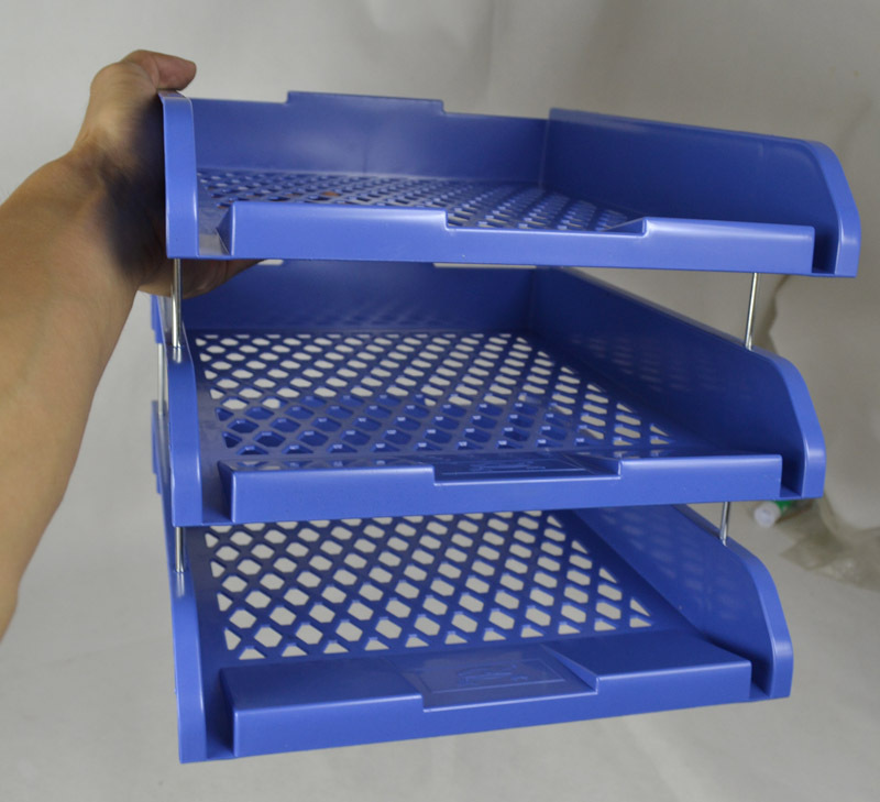 桌上文件柜、架-盛兴439 三层文件架 PP塑料文