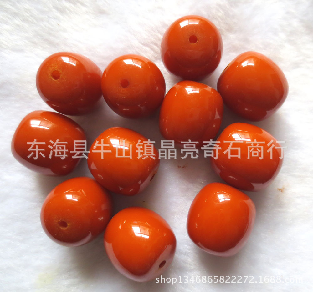 【批发东海水晶散珠批发精品仿琥珀随型散珠半