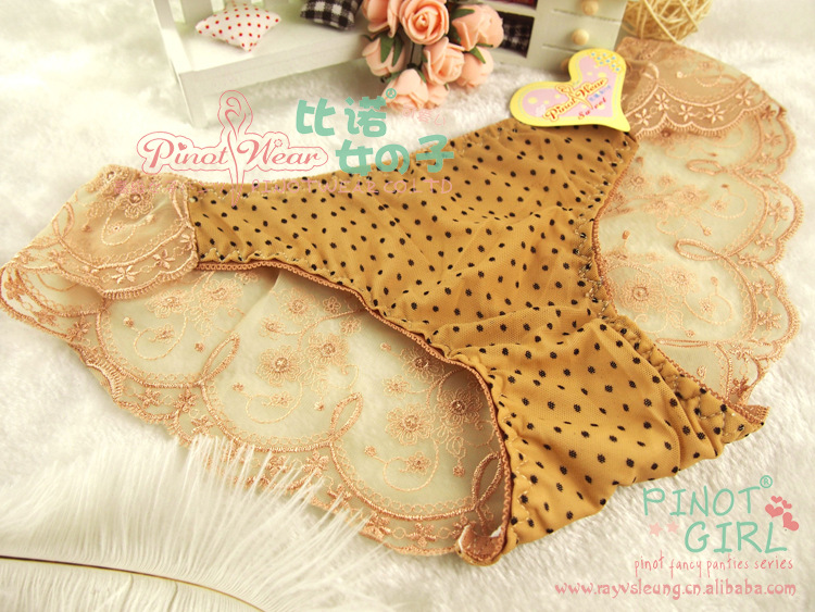比诺.<em>女孩内裤</em>批发 日韩刺绣<em>内裤</em> 性感低腰三角