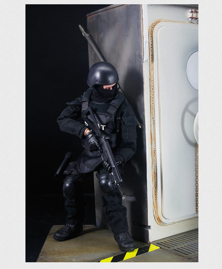 新品2013 厂家直供 12寸全关节素体 swat特警 1:6兵人模型