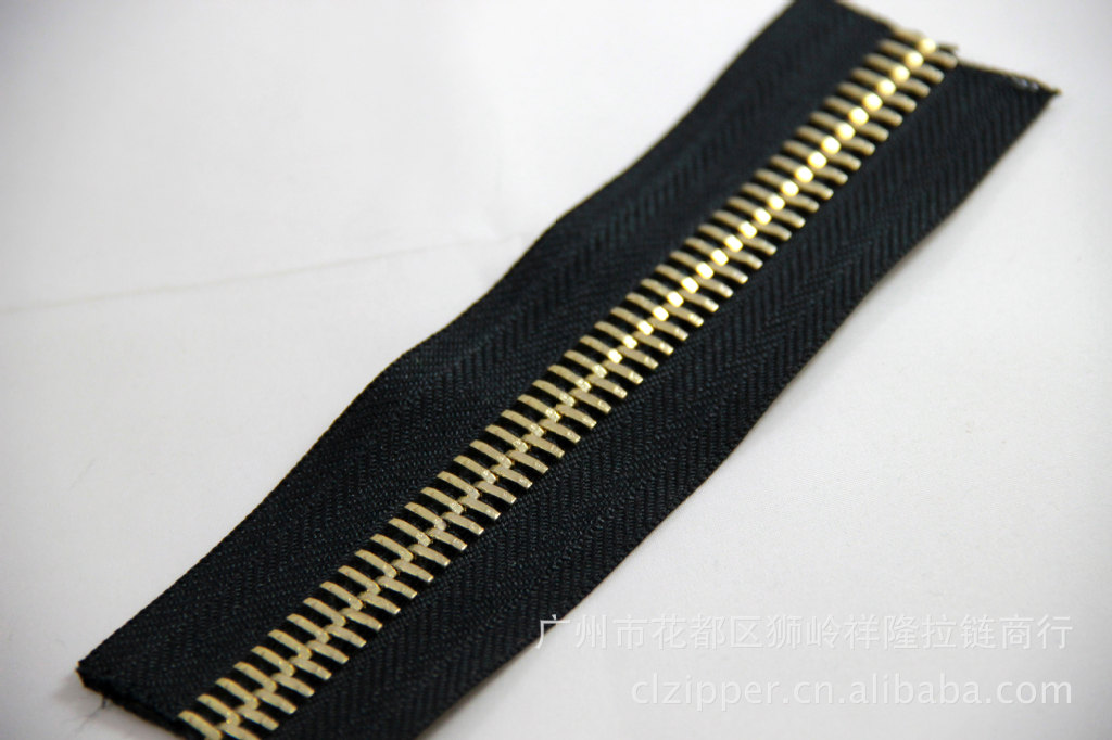 【8#浅金普通单拉码装拉链 金属拉链批发 多色
