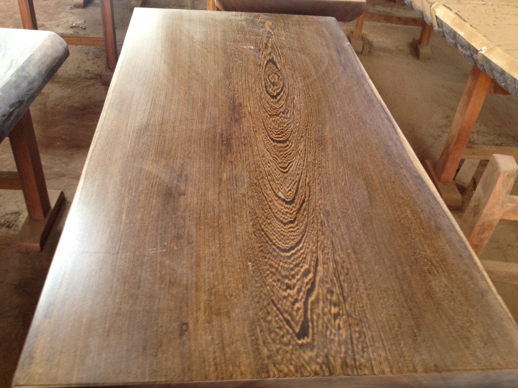 鸡翅木大板商务会议桌实木原木餐桌面板平板桌