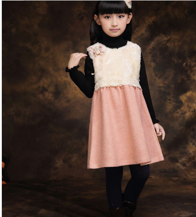 2013冬款<em>女童</em>韩版高档羊毛背心裙 外贸品牌原