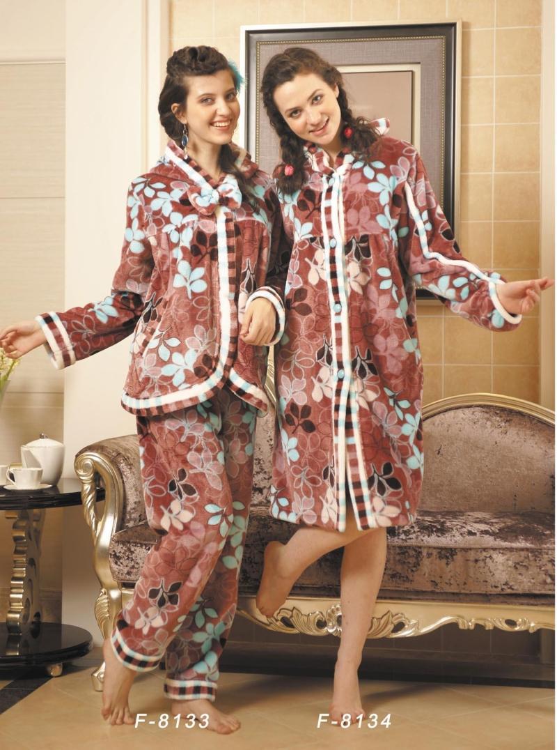 【<em>富妮来</em>家居服 2012<em>冬款</em>珊瑚绒 女士长袖休闲