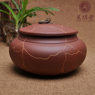 宜兴正品紫砂茶具手工茶叶罐醒茶罐大号普洱罐 红茶罐 全店混批