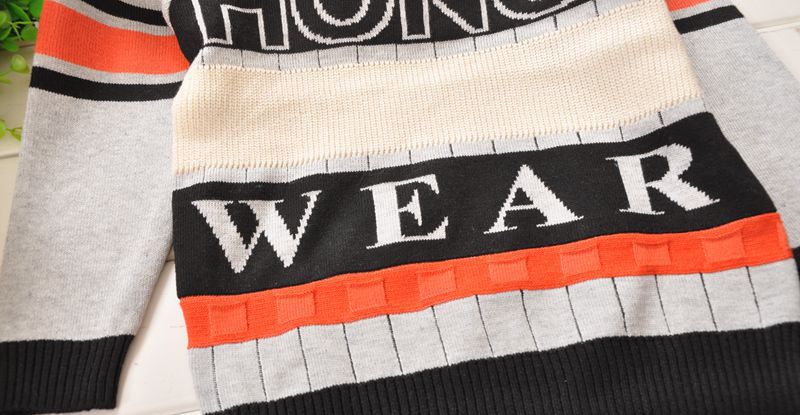 男童<em>毛衣</em>批发<em>儿童</em>套头<em>毛衣</em> 条子<em>字母图案</em>男童