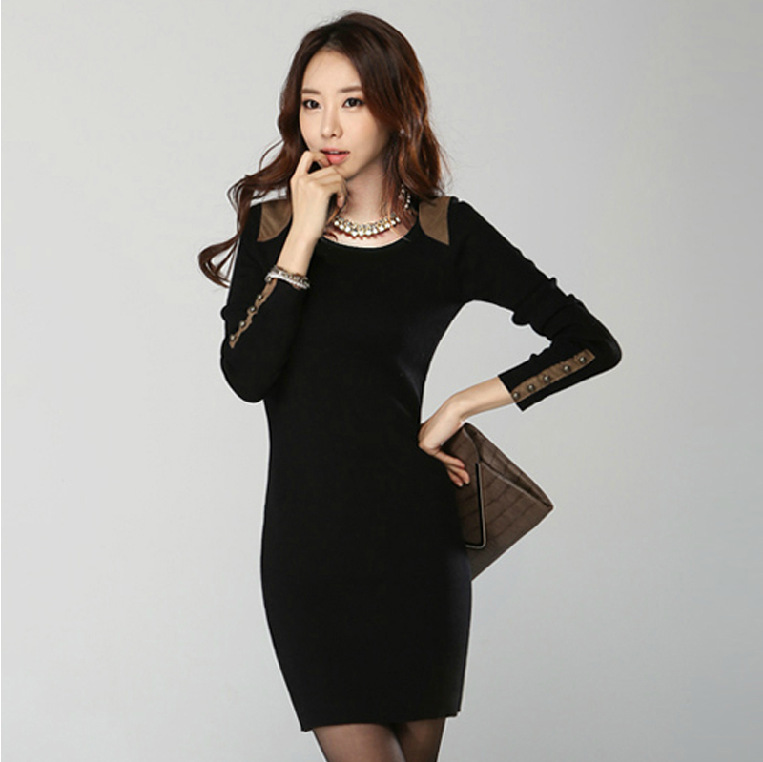 新款秋冬女装韩版气质<em>长款包臀打底衫</em>韩版加绒