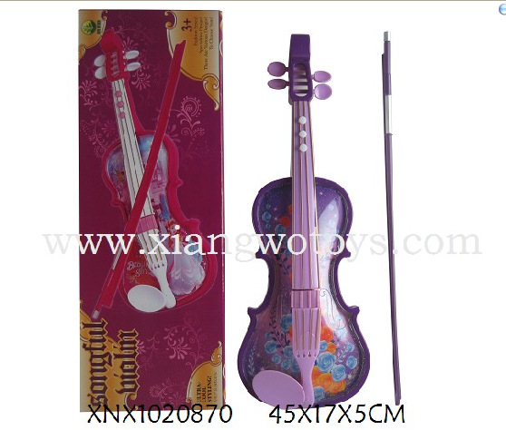 厂家直销灯光带音乐小提琴彩盒英文包装小提琴