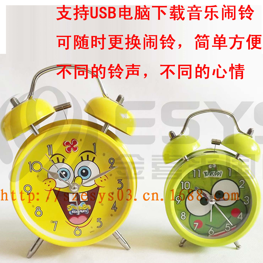 批发采购钟-音乐闹钟 USB插口可下载歌曲音乐