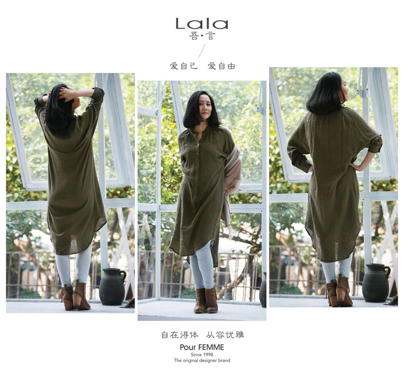 <em>批发</em>采购连衣裙-Lala秋冬新款棉麻品牌<em>女装文</em>
