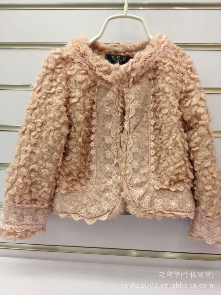 WM<em>儿童韩版</em>女童<em>毛衣批发</em> 手工圆点花边图案 