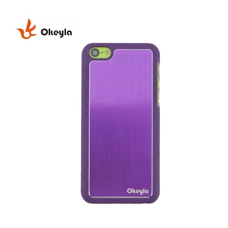 okeyla金屬拉絲蘋果iphone 5C紫色手機殼免費招分銷代理一件代發工廠,批發,進口,代購