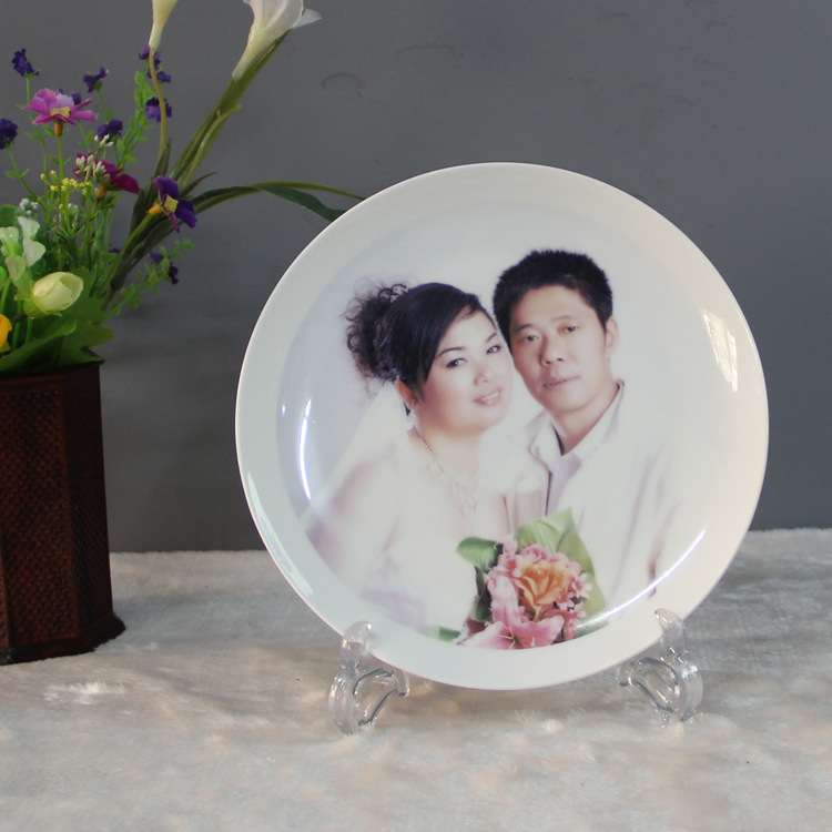 8寸葛总董姐结婚二十周年纪念瓷盘