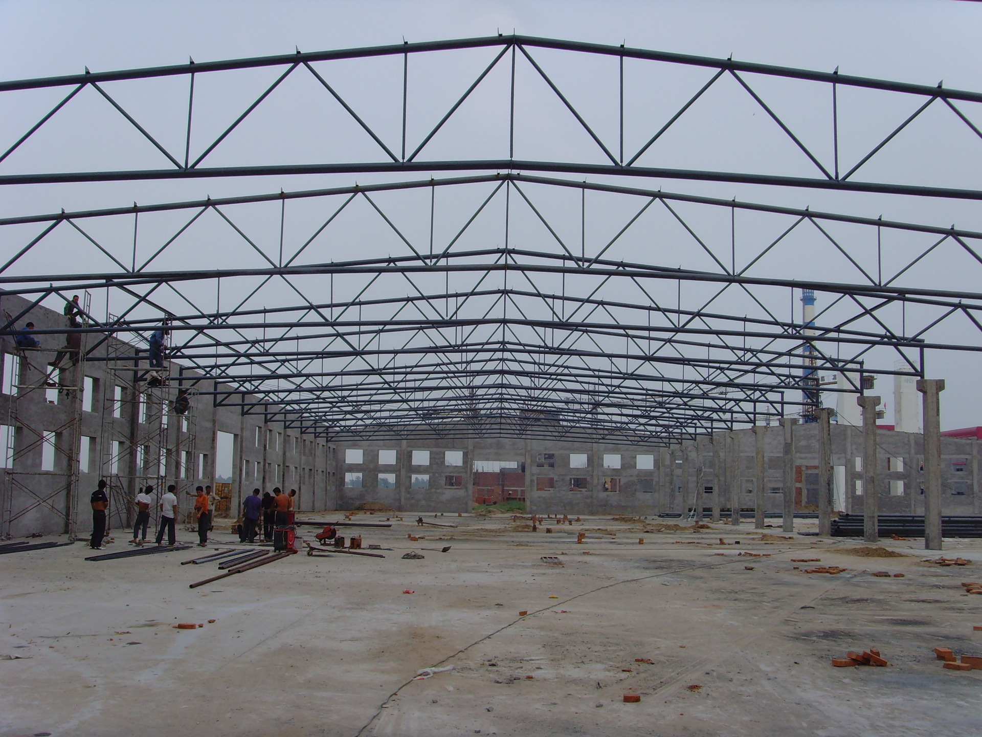 宝泰厂家供应优质彩钢瓦 厂房建筑 钢结构