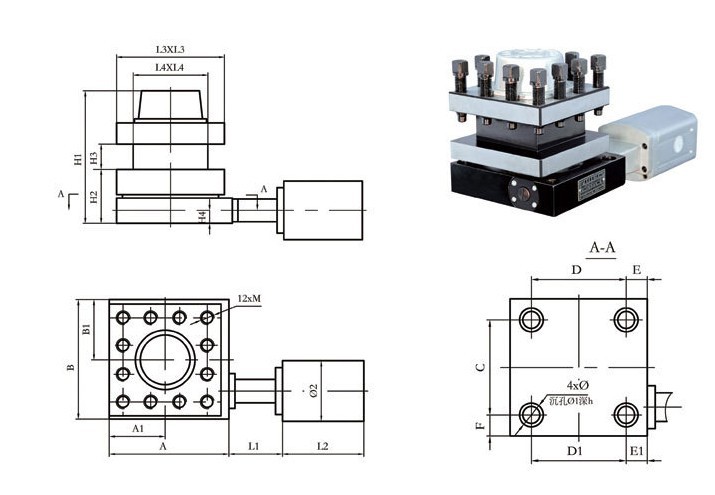 宝鸡机床 ld4(hak20)系列数控转塔刀架 墨工牌