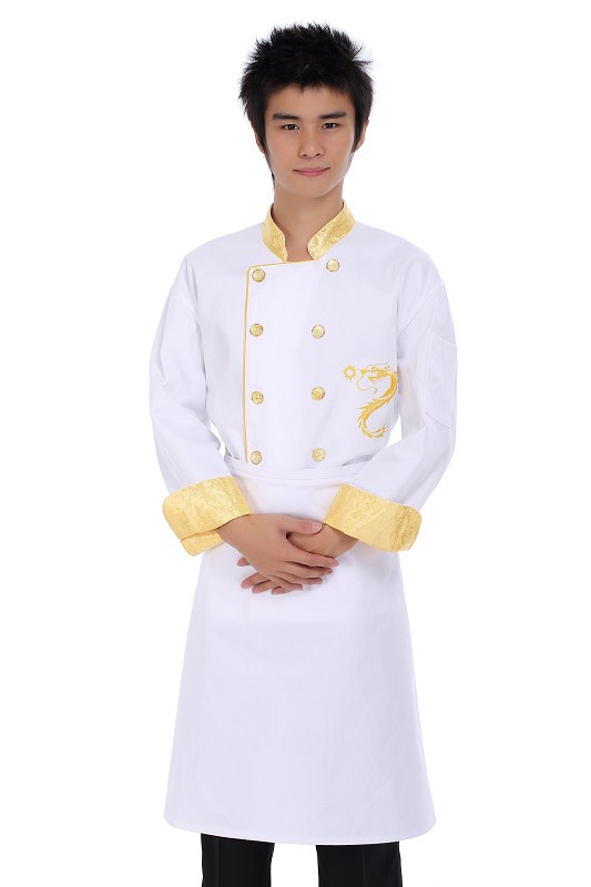 酒店厨师工作服 长袖 男女 秋装 厨师服 饭店餐饮服务员服装